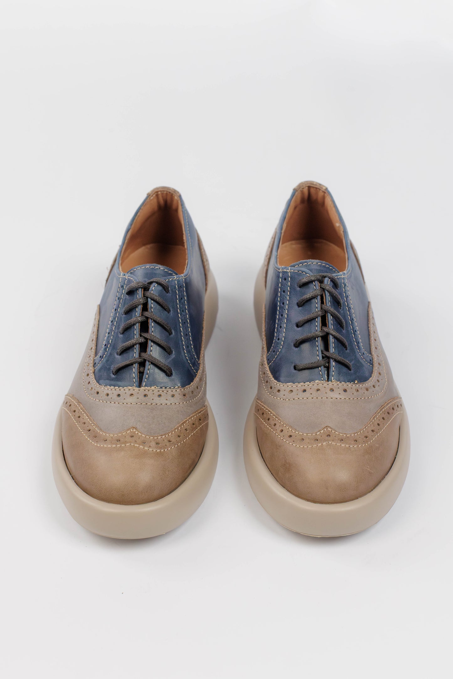 Pantofi 306 bej blu