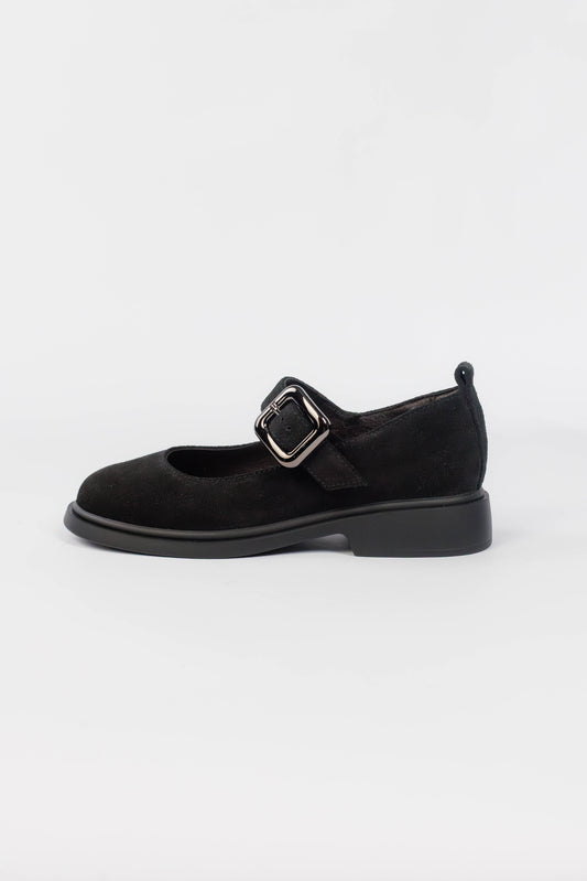 Pantofi 645 negru velur