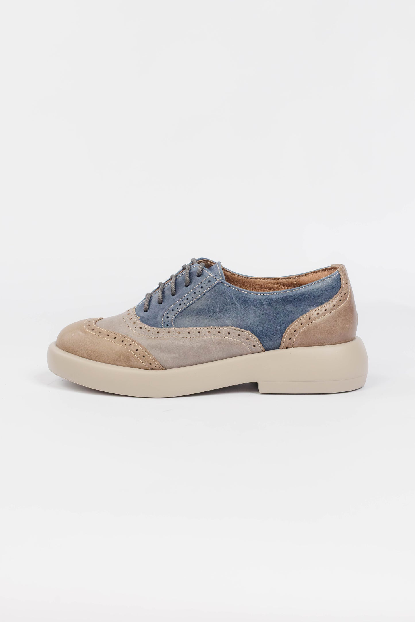 Pantofi 306 bej blu