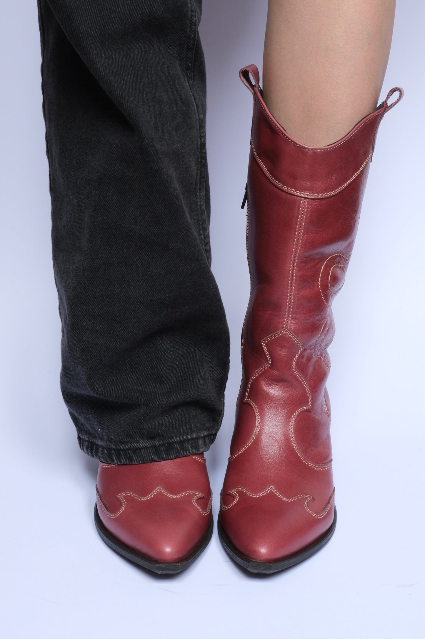 Cizme Cowboy 566 bordo